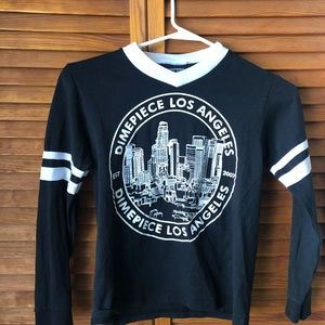 Dime piece Los Angeles long sleeve crop top